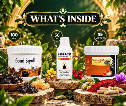 Complete Joint Care Combo Raw Gond Siyah Pain Relief Oil T Care