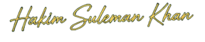 Hakim Suleman Khan signature